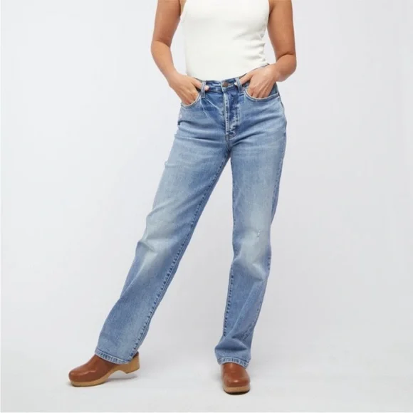 Oliver Logan Mulberry Straight Leg High Rise Relaxed Jeans Size 26 - Picture 2 of 16